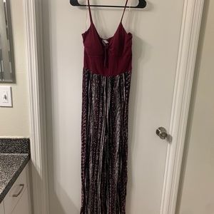 Burgundy jumpsuit